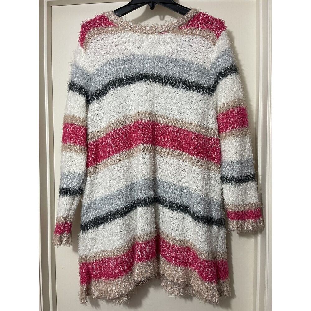 Lane Bryant Sweater Womens Sz 22/24 Stiped Multicolor Pullover Long Sleeve Tie - Picture 3 of 15